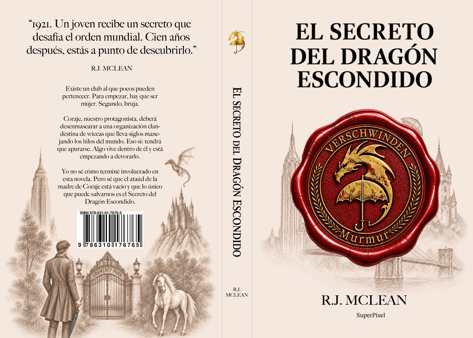 El Secreto del Dragón Escondido — tapa abierta
